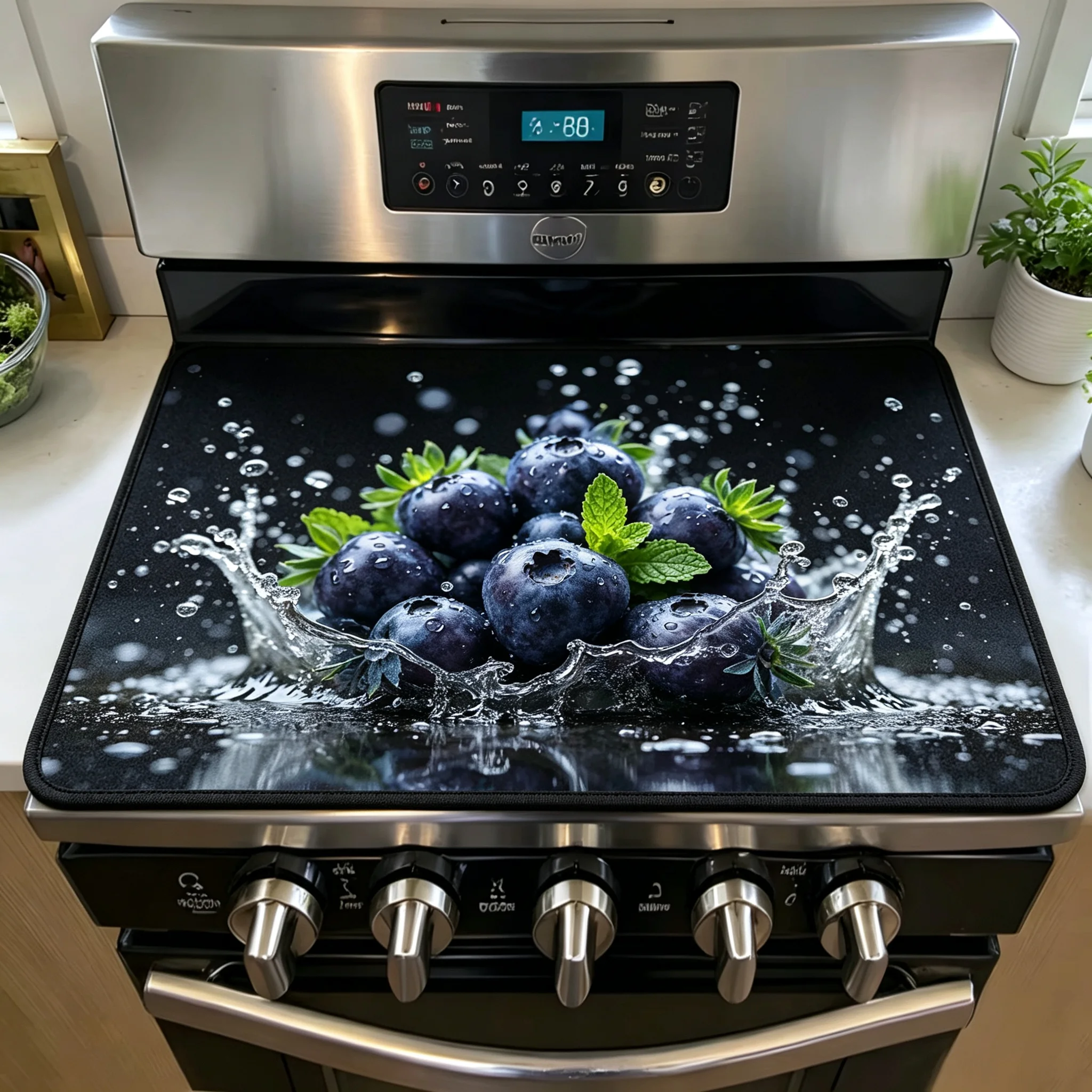 Non‑Slip Rubber Back Drying Mat, Super Absorbent Multi‑Functional Kitchen Countertop Dish Pad