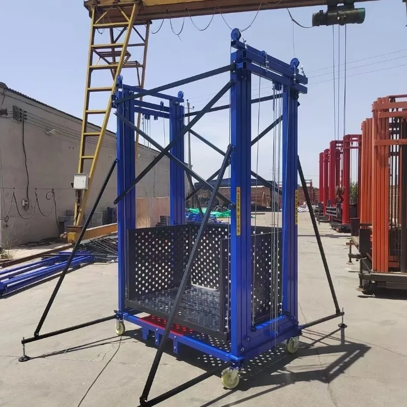 Opvouwbare heftafel met laag profiel, 500 kg laadvermogen, compact ontwerp, werkplaats, magazijnapparatuur met veiligheidsrail