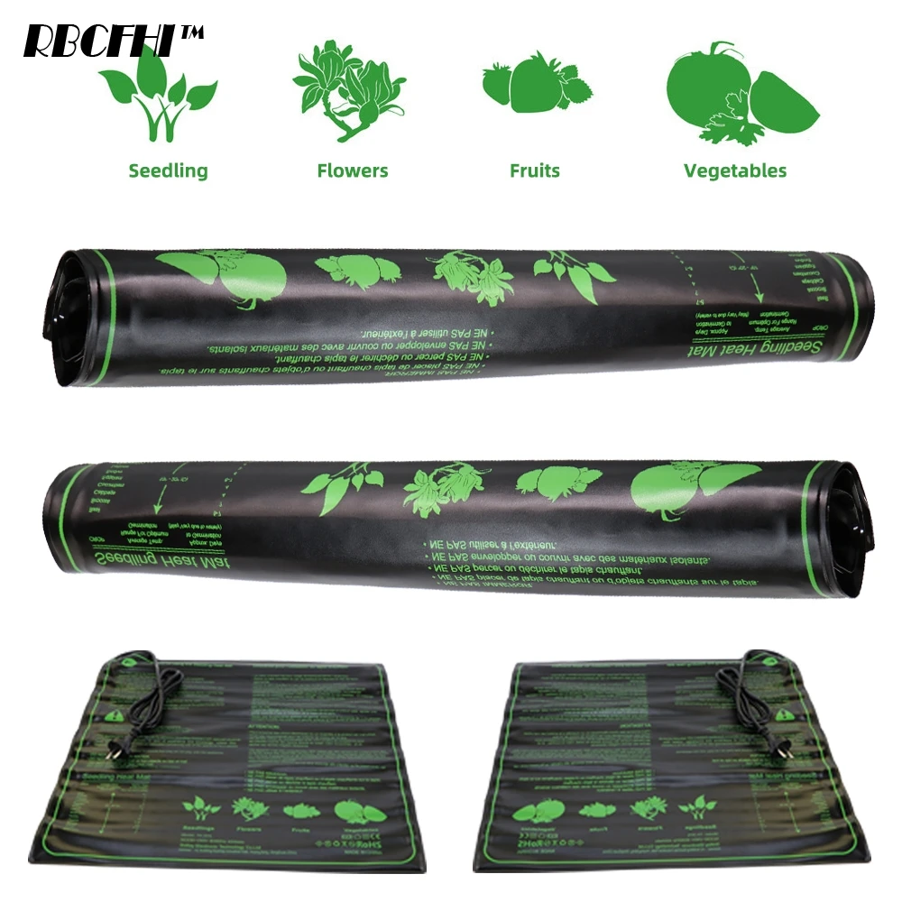 20''x20'' Seedling Heating Mat Warm Hydroponic Pad Durable Waterproof Plants Growth Seed Germination Propagation Gardening Tool