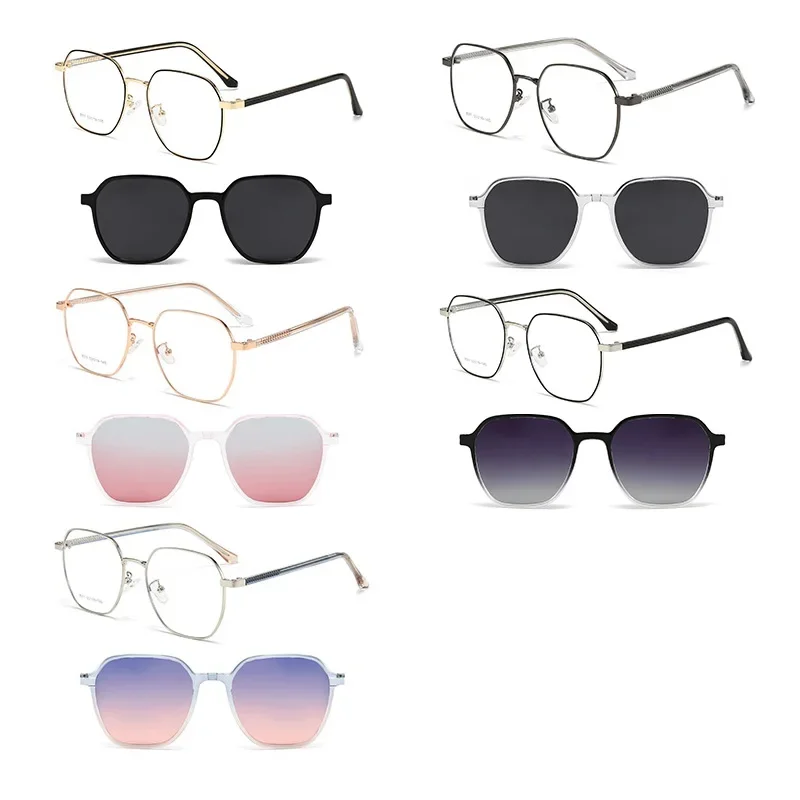 Magnetic High Appearance Level All-Match Myopia Glasses Frame Polarized Sunglasses Car Clip Type Dazzling Sunglasses