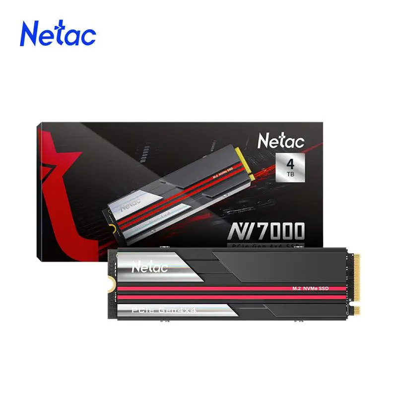 Top Netac M2 SSD 1tb SSD M.2 NVME Hard Disk PCIe 4.0x4 HD 1TB M2 2280 Internal Solid State Drive with Heat Sink for PC Computer