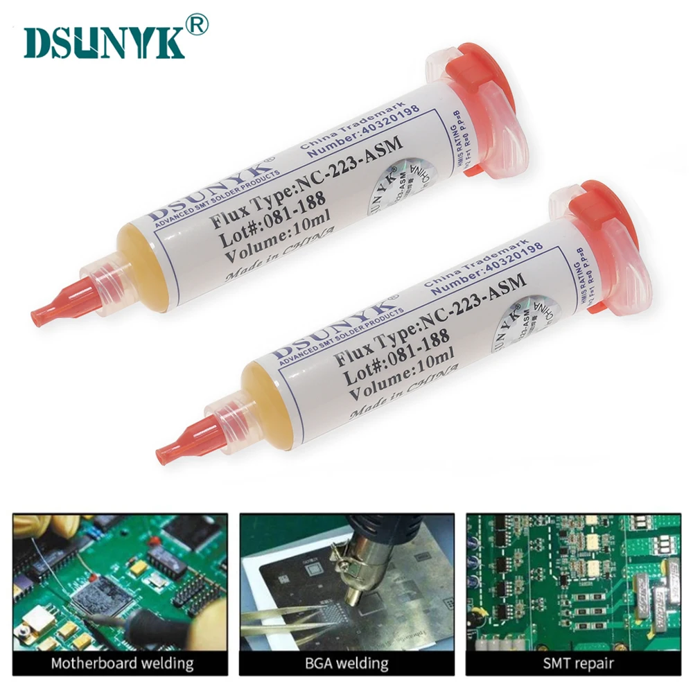 High Quality Rma 223 Flux 10cc PCB BGA Reballing Solder Flux Paste for Phone BGA IC Chips Repair  + Needles