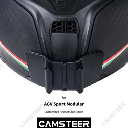 for AGV Sport Modular Aluminium Helmet Chin Mount for GoPro Hero 13 12 11 10 9 Insta360 X4 X3 Ace pro DJI Action 5pro 4 3 Camera