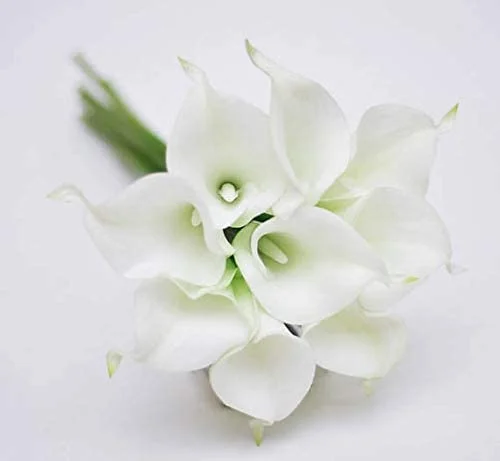 14' Realistische Latex Calla-Lilien-Sträuße Künstliche Frühlingsblumen für Heimdekoration, Hochzeitssträuße und Tischdekoration (10er-Pack) – Detail 9