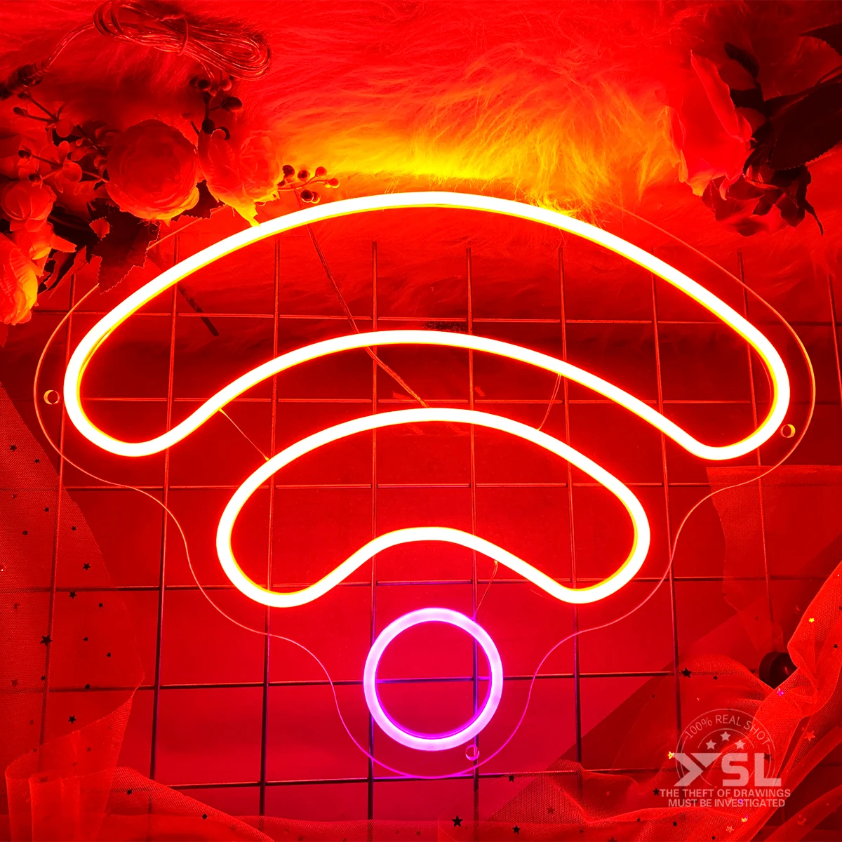 Wifi signal neon sign suitable for internet cafes shops computer room Boda Personalized Hanging Night Light Romantic Atmosphere