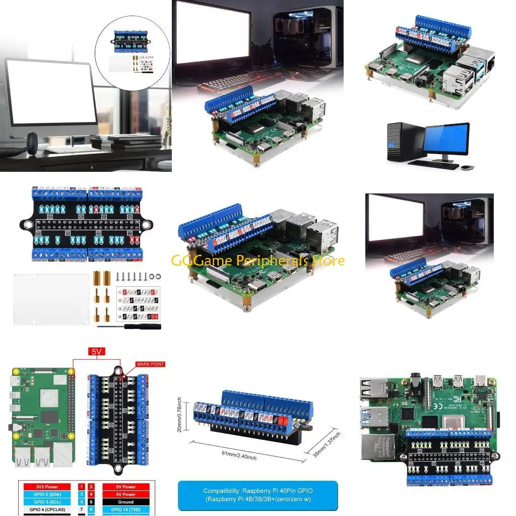 

U55B for GPIO Connector Module with LED Simplify Circuit Connection and Monitor Pin