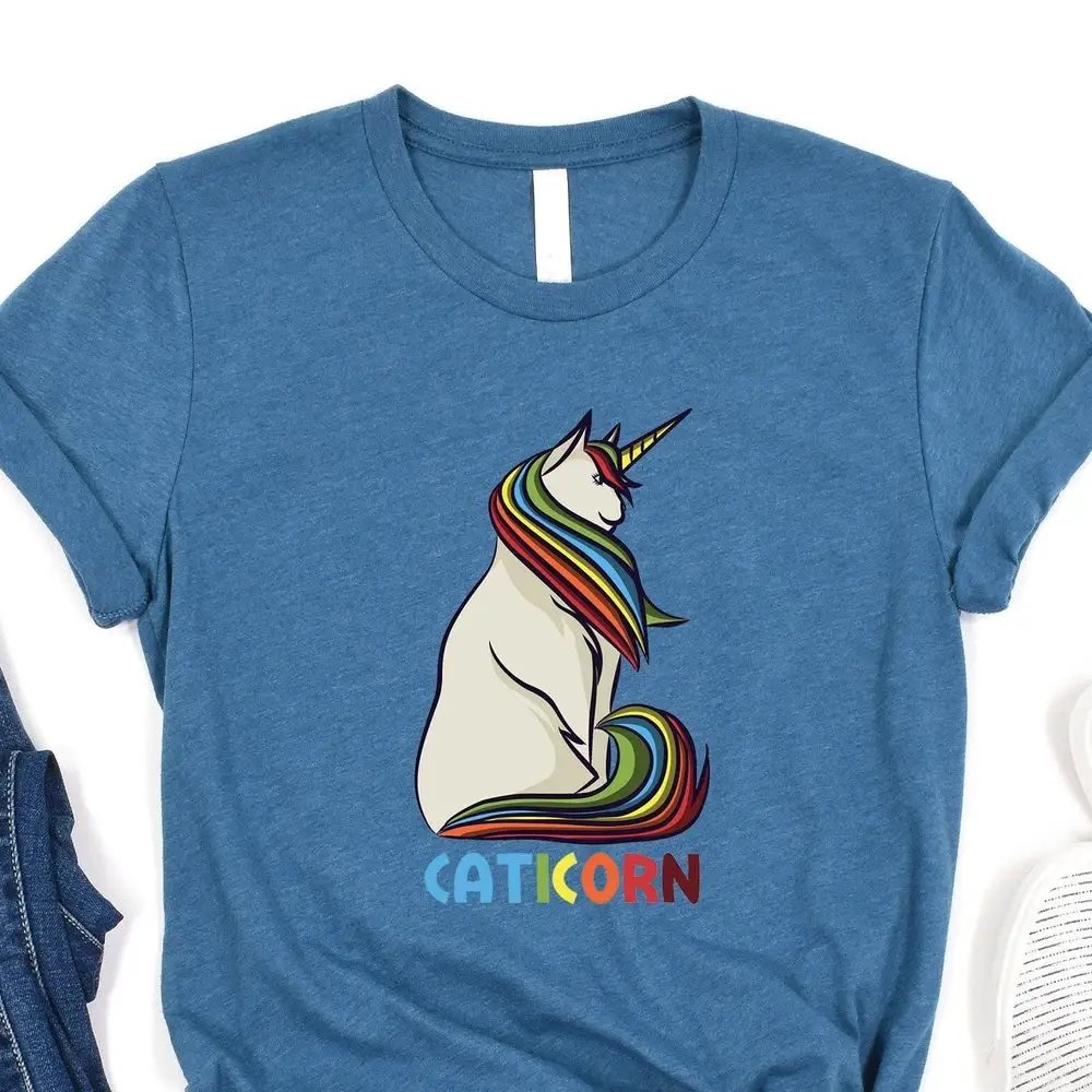 Caticorn T Shirt Cat Unicorn Funny Cute Lover Love Owner