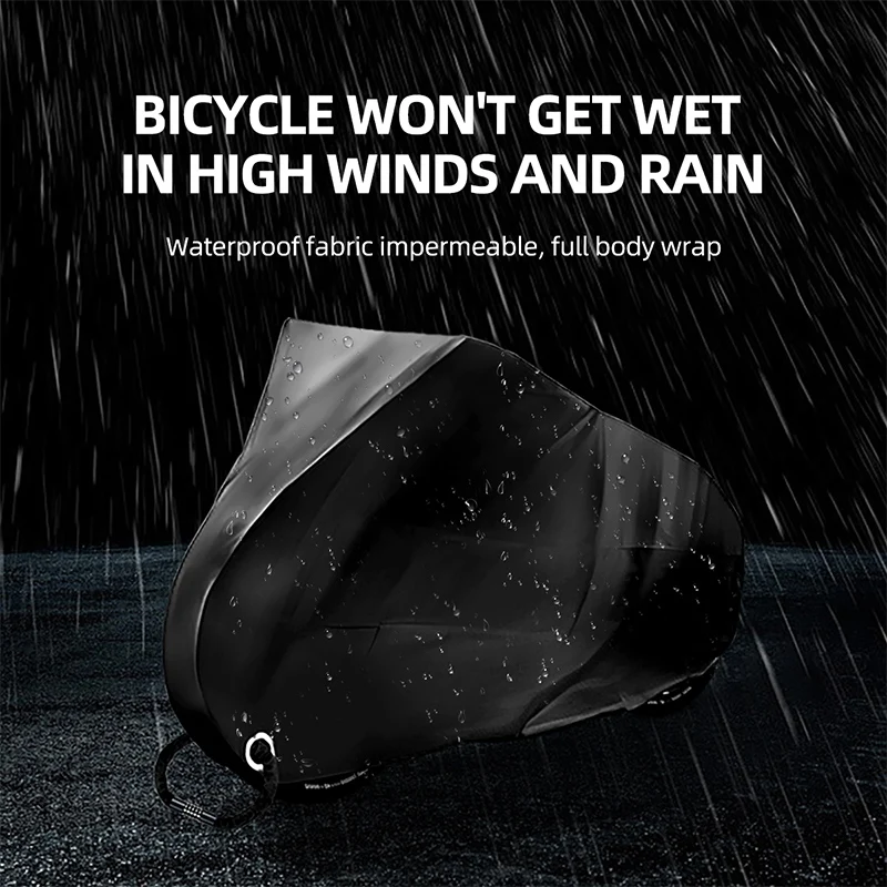 Bike Cover Waterproof Outdoor Indoor Bicycle Wear-resistant Fabric Road MTB All Season Dustproof UV Protective Bike Accessories