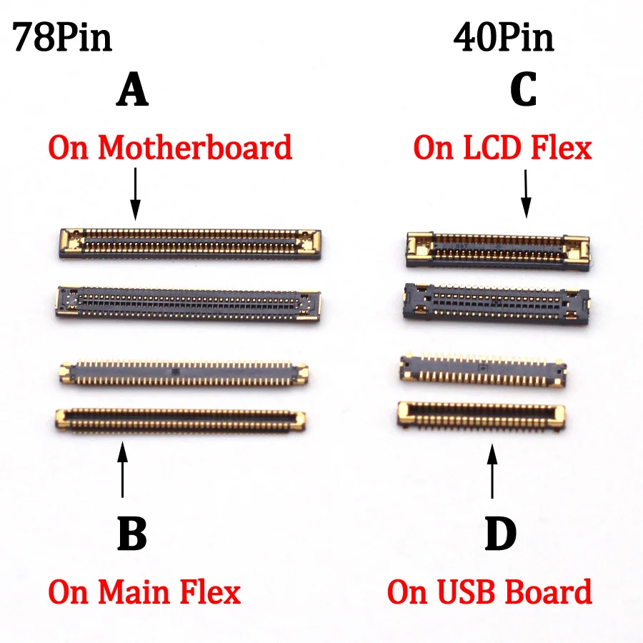 2-5Pcs LCD Display Screen Flex FPC Connector Plug On Board For Samsung Galaxy A52 A526F A526 A525 A525F A72 A725 A725F 78 40 Pin