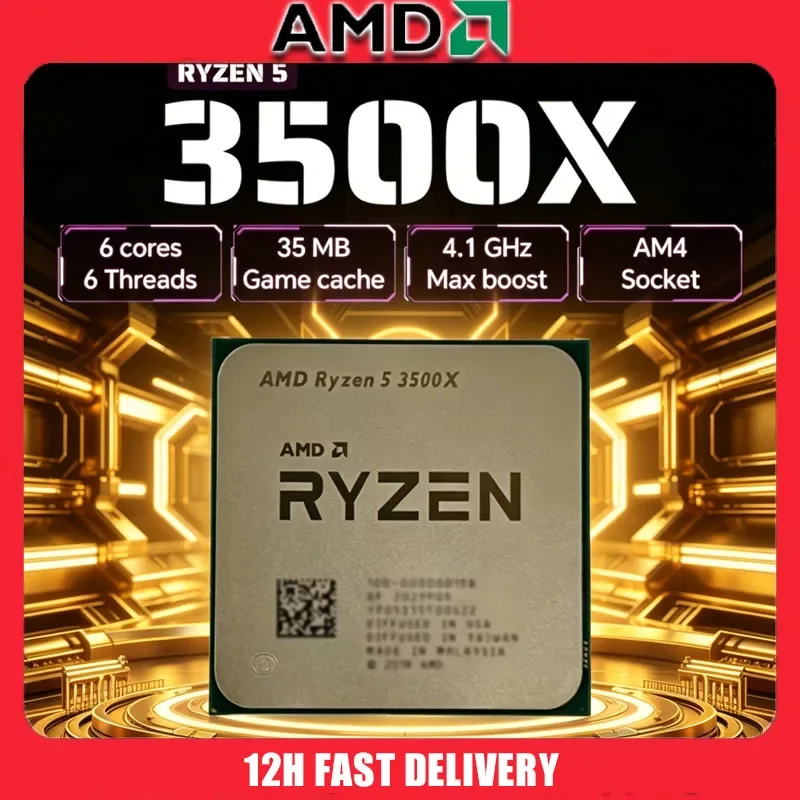 

AMD Ryzen 5 3500X R5 3500X 3.6GHz Six-Core Six-Thread CPU Processor 7NM 65W L3=32M 100-000000158 Socket AM4 Without Packag