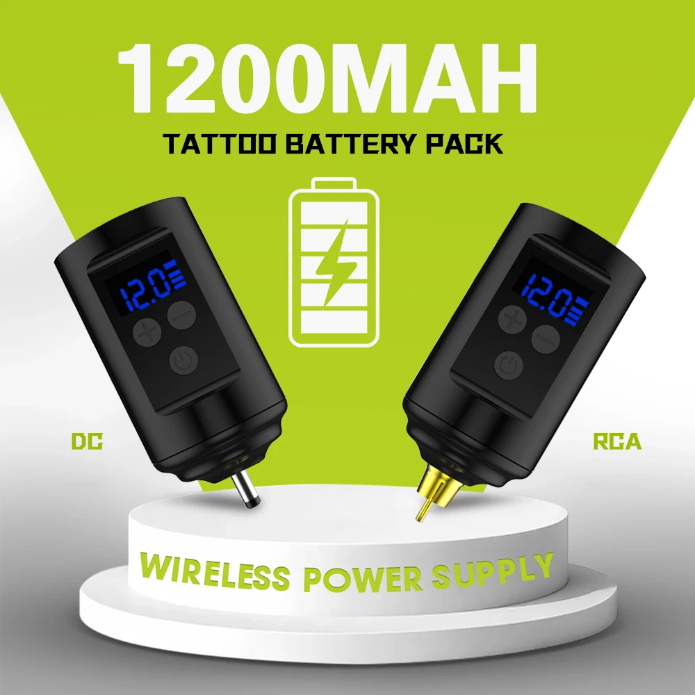 

1200mAh USB Tattoo Power Motor Machine Mobile Wireless Power Supply Rechargeable Portable Mini Tattoo Battery RCA DC Adapter