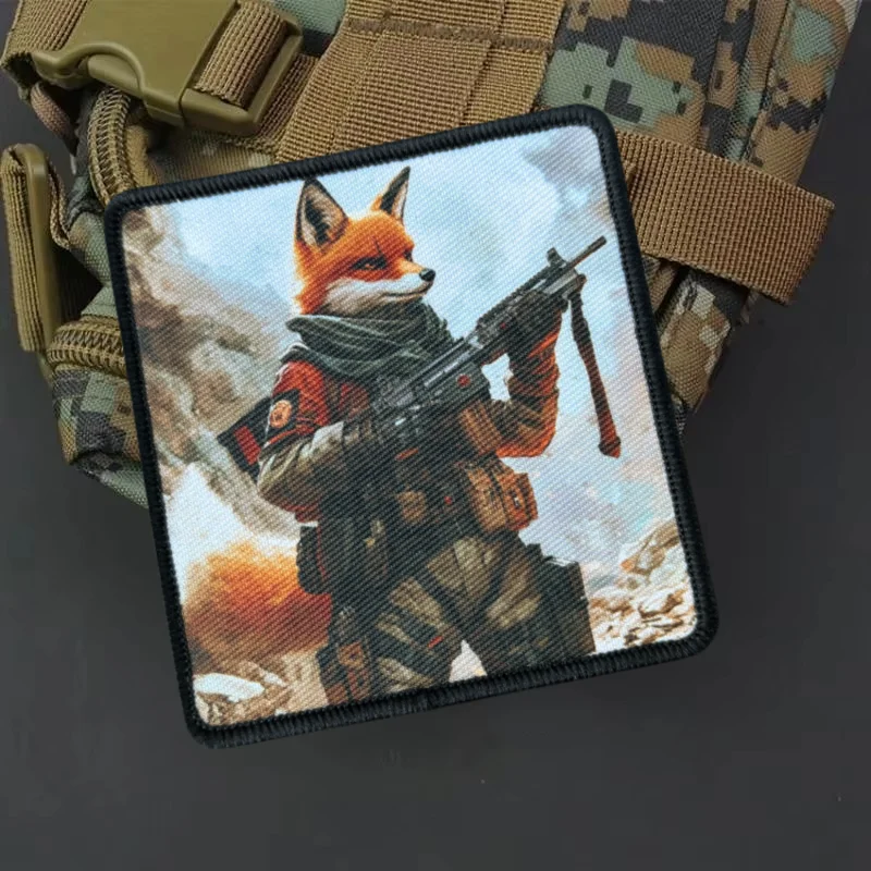 Fox Special Forces Moral Taktischer Aufnäher, Soldat, bedrucktes Klett-Emblem, Militärabzeichen, Kampfarmband, Rucksack-Aufkleber