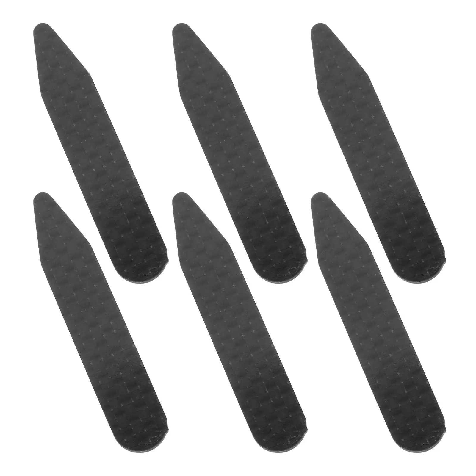 

3Pairs Collar Stays Carbon Fiber Black Removable Dress Shirt Collar Inserts Unbreakable Support Holder Pointed Bones Business