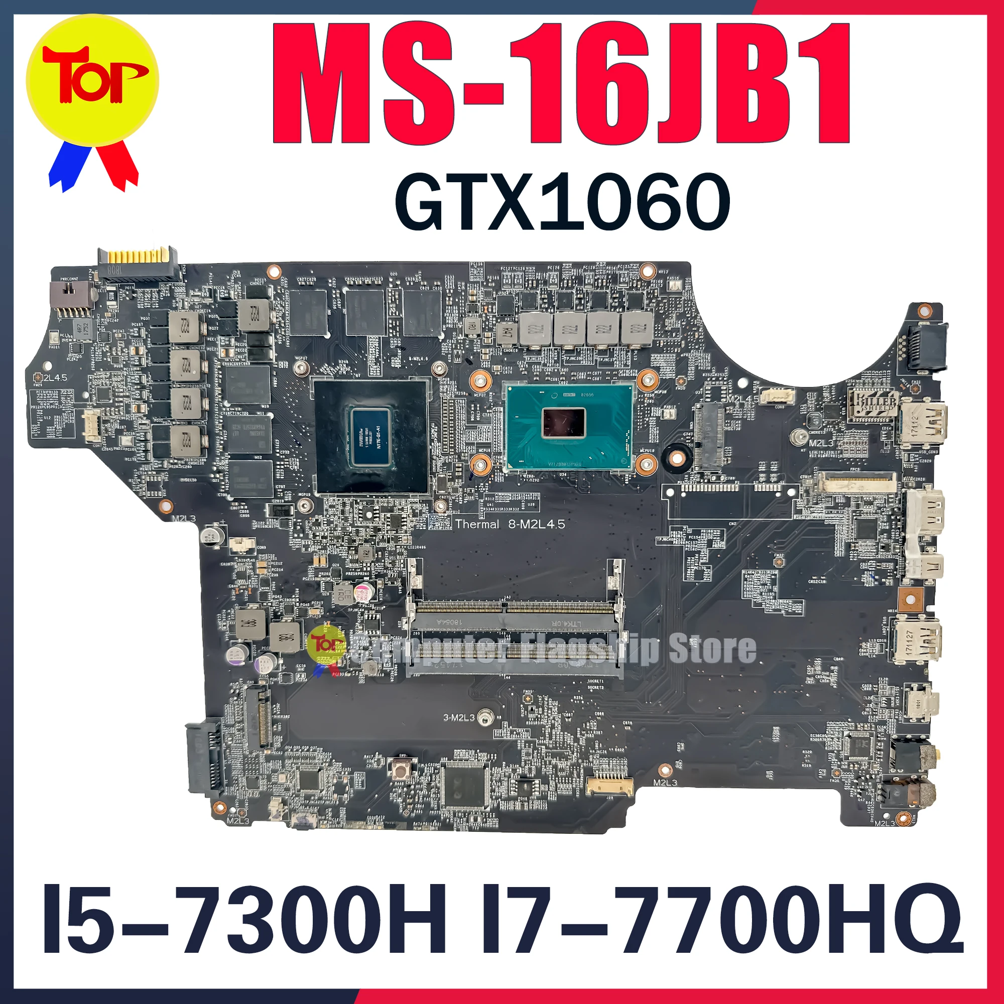 MS-16JB1 Laptop Motherboard For MS-16JB GL62MVR GE62 GV62VR GE72VR I5-7300H I7-7700H GTX1060 Mainboard 100% Testd Fast Shipping