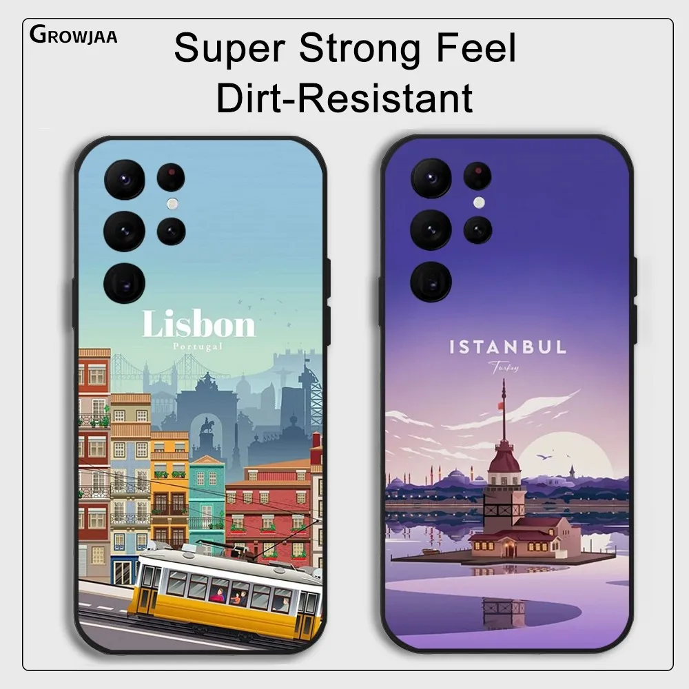 

Turkey Istanbul Turkiye Trave Phone Case for Samsung Galaxy S24 Ultra S22 S23 Ultra S21 S20 5G Protective Silicone TPU Funda