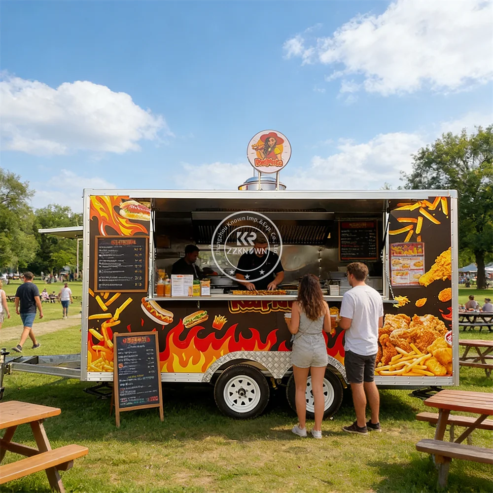 

Commercial Portable BBQ Grill Street Food Trailer Mobile Catering Truck Coffee Ice Cream Food Truck For Mobile Food Business