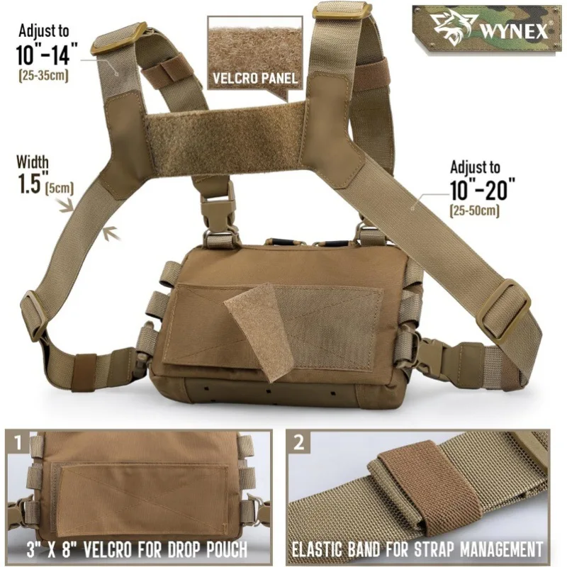Bolsa de peito tática mochila para acampamento caça pesca viagem molle edc bolsa frontal kit recon ao ar livre pacote cintura sacos ombro