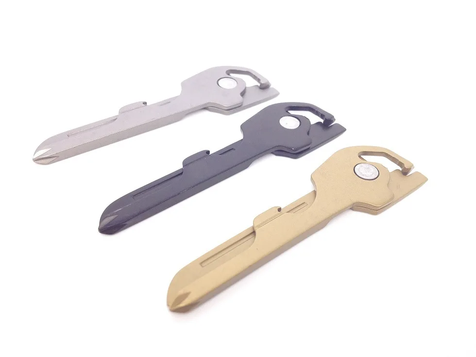 self defense security 6-in-1 Outdoor Camping MultiFunction Tool attack Key Ring Chain Knife Screwdrivers FC selfdefense