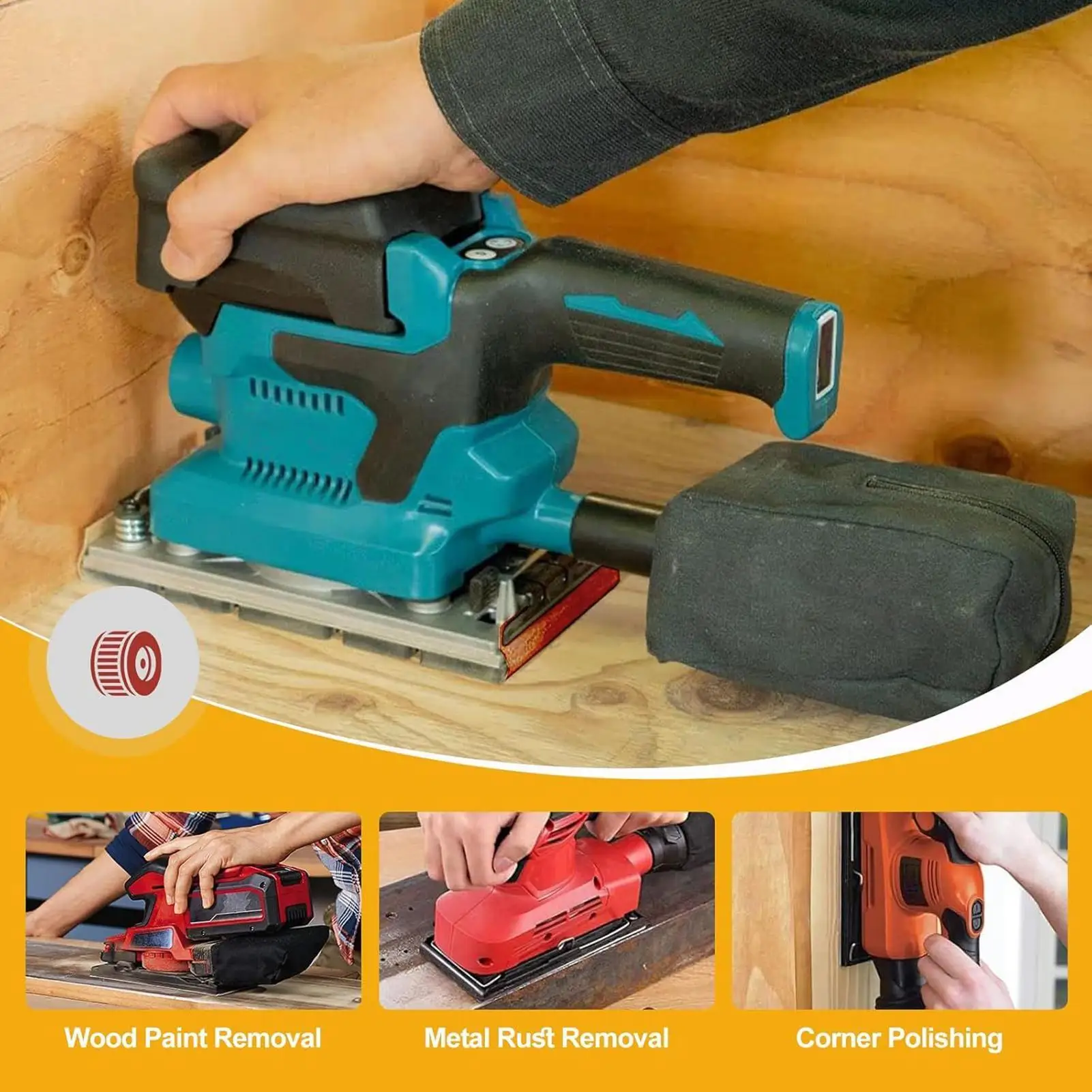 

Orbital Sander Pads 120 Pieces Rectangular Sandpaper For Orbital Sander Replacement Parts Dust Extraction For Glass Deck