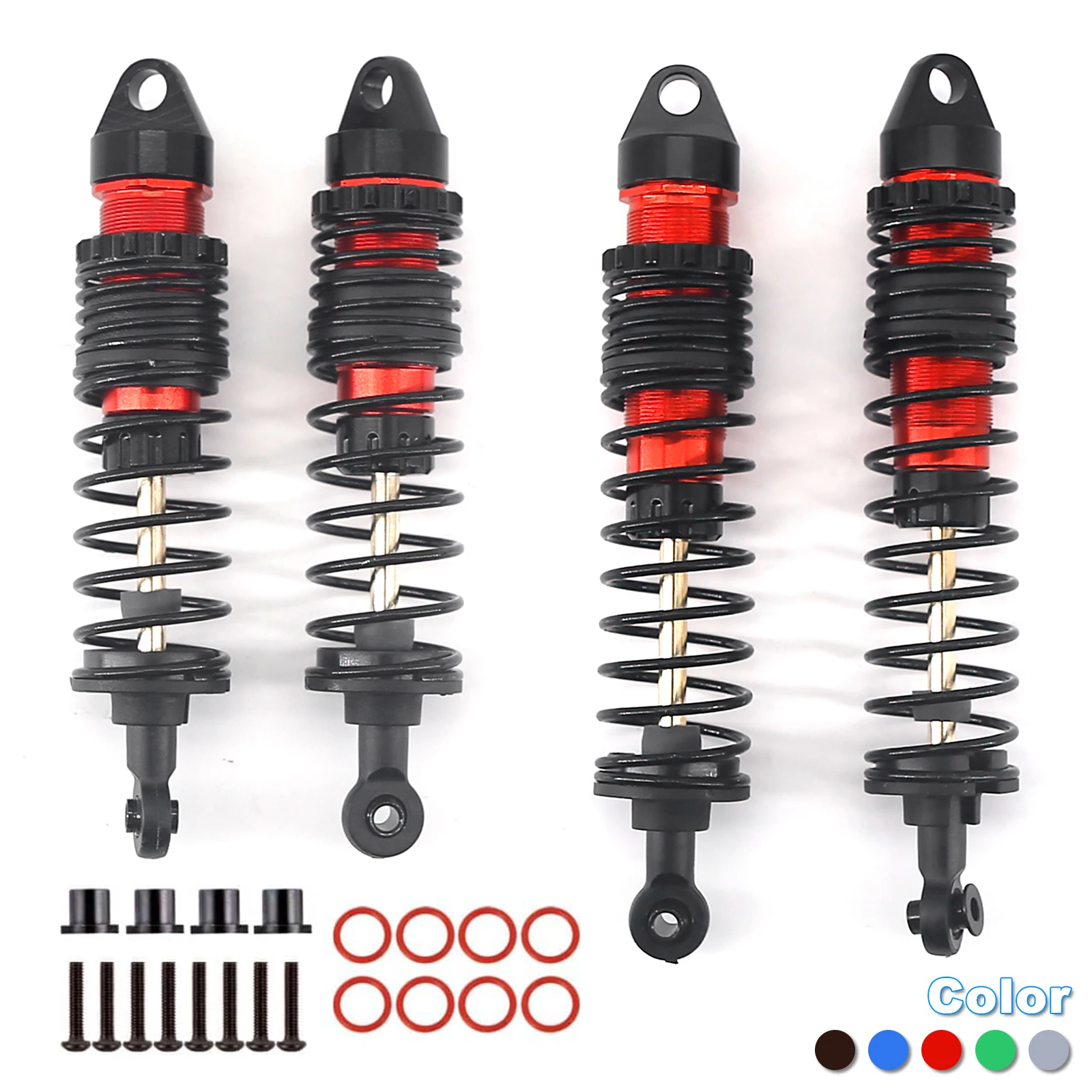 

RC for 1/10 Slash/Stampede/Ruster/Bandit VXL 4X4 2WD, front and rear combination all metal large caliber shock absorbers 4PCS