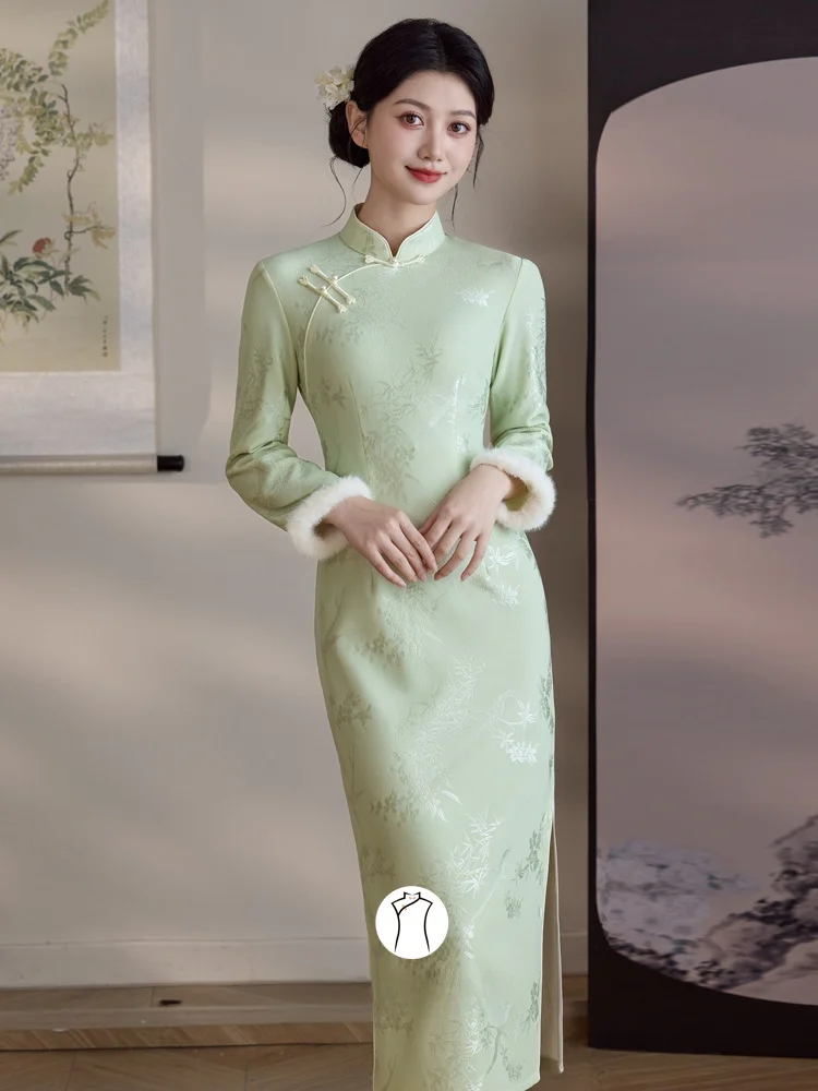 

Элегантный новый китайский стиль, красивый, привлекательный, с привлекательным дизайном, длинный рукав...