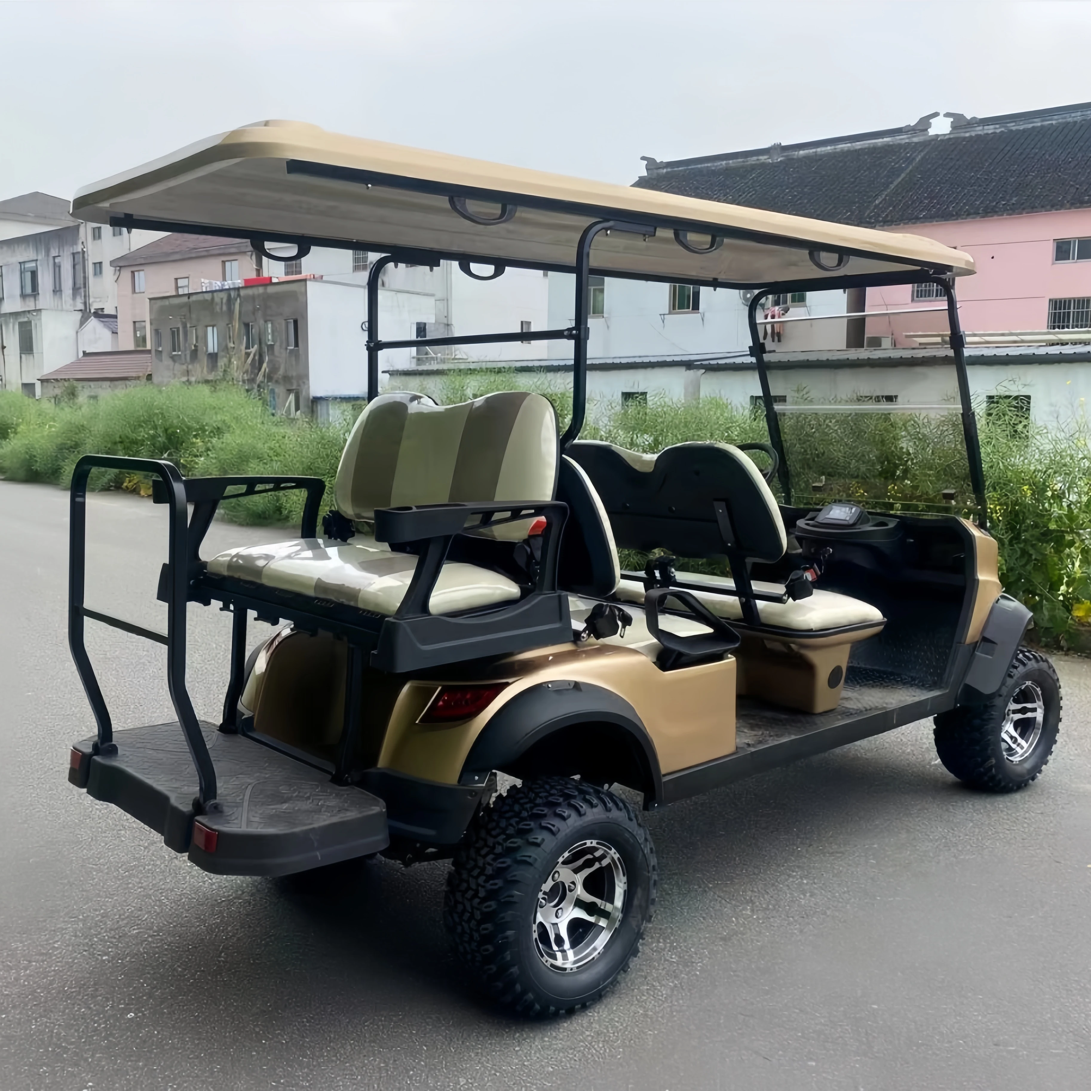 KINGHIKE High-End Electric Golf Buggy Cart 4+2 Seats Quality Hunting Cart