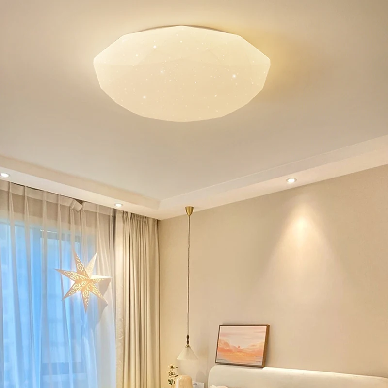 Imagem -04 - Luz de Teto Led Nordic Diamond Starry Sky Moderna e Simples Sala de Estar Sala de Jantar Iluminação do Quarto 36w 24w 18w