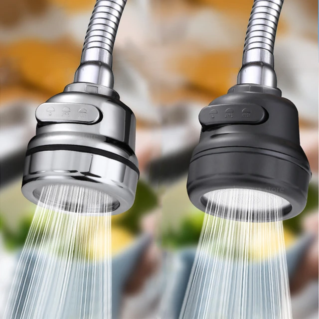 Adapter do kranu Aerator 3 tryby 360 Obrotowy Bubbler Wysokociśnieniowy przedłużacz filtra do kranu Dysza oszczędzająca wodę Gadżet kuchenny