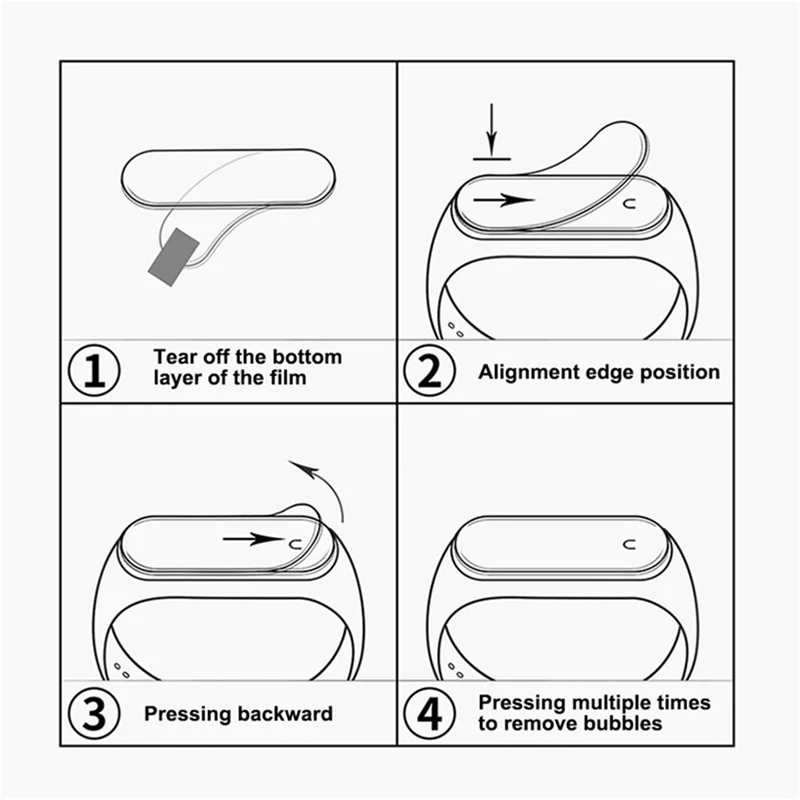 Film HD 9D untuk Xiaomi mi band 7 6 5 4 pelindung layar aksesoris jam tangan pintar pelindung layar kaca antigores proteksi penuh