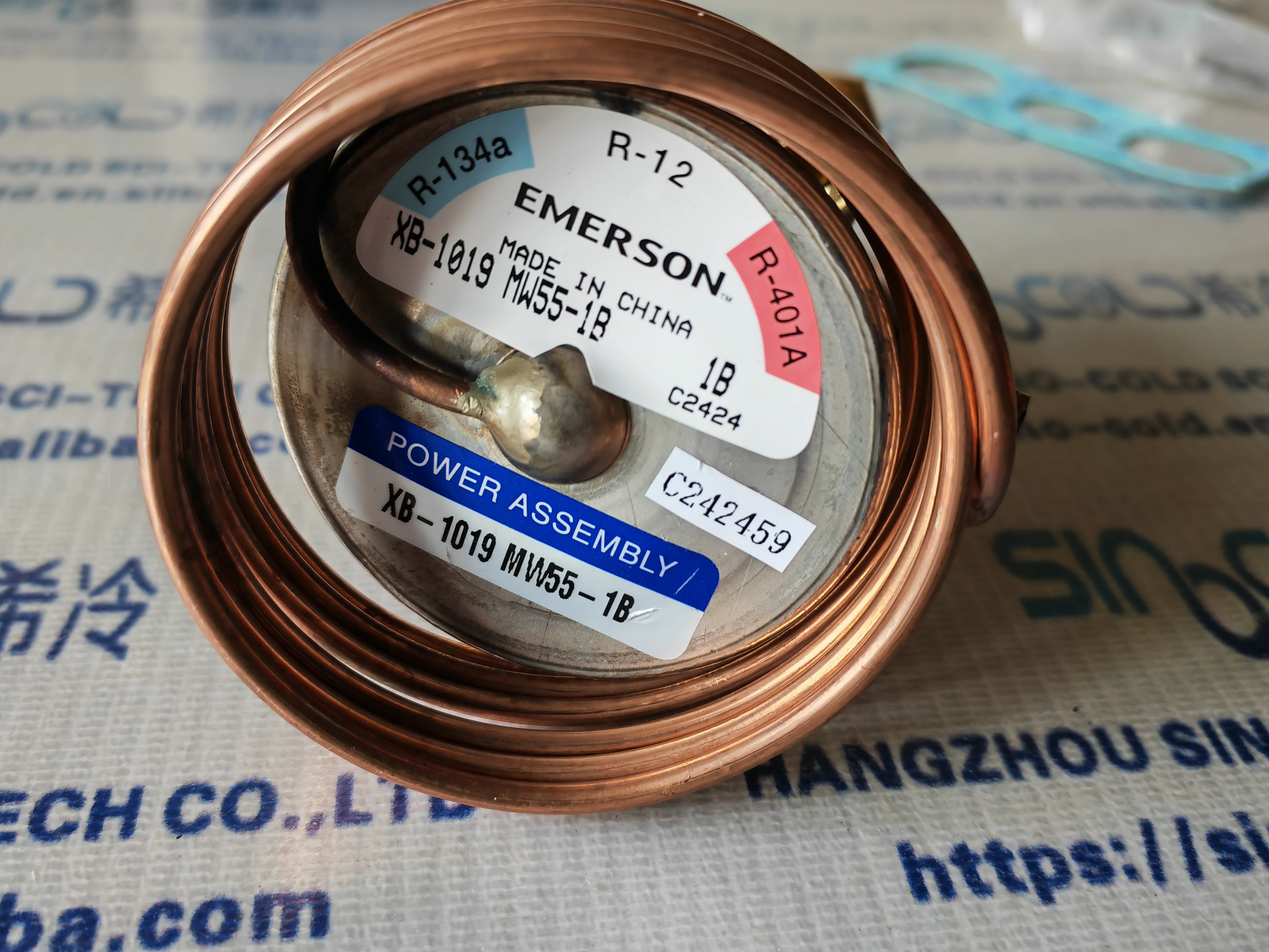 วาล์วขยายองค์ประกอบเทอร์โมสแตติก XB-1019 MW55-1B ALCO 803379 R134A สำหรับชิ้นส่วน