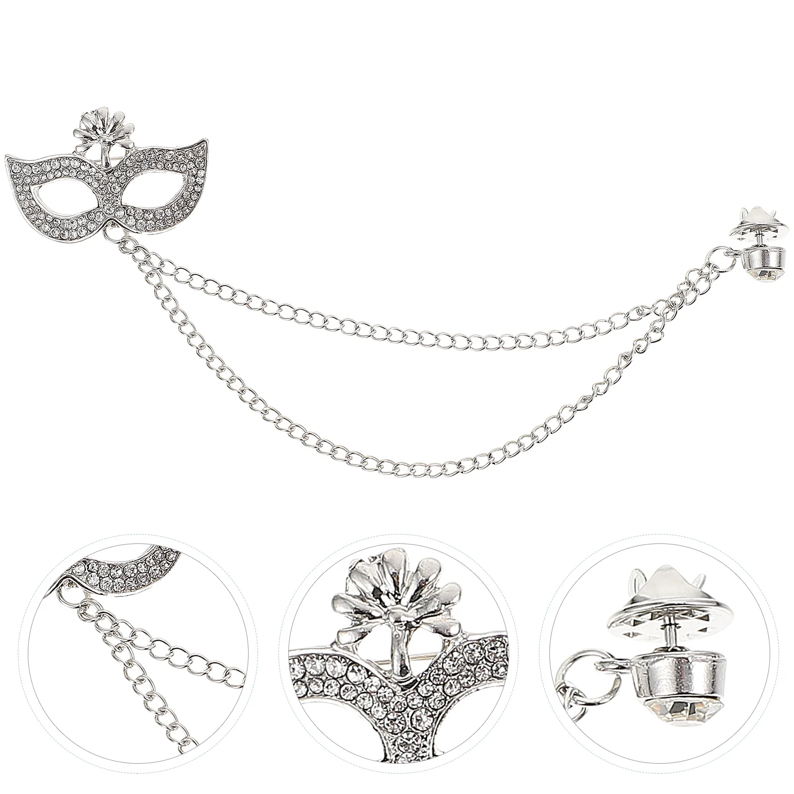 1 قطعة قناع بروش سلسلة التلبيب دبوس أنيق خفيف الوزن الملابس الديكور كل مباراة الصدار ملحقات الحفلات بروش