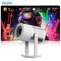 Everycom J1 Portable Smart Beamer Mini LED Projector Android 11.0 Wifi 1080P Movie Video LCD Projector Supports 4K 360 Rotating