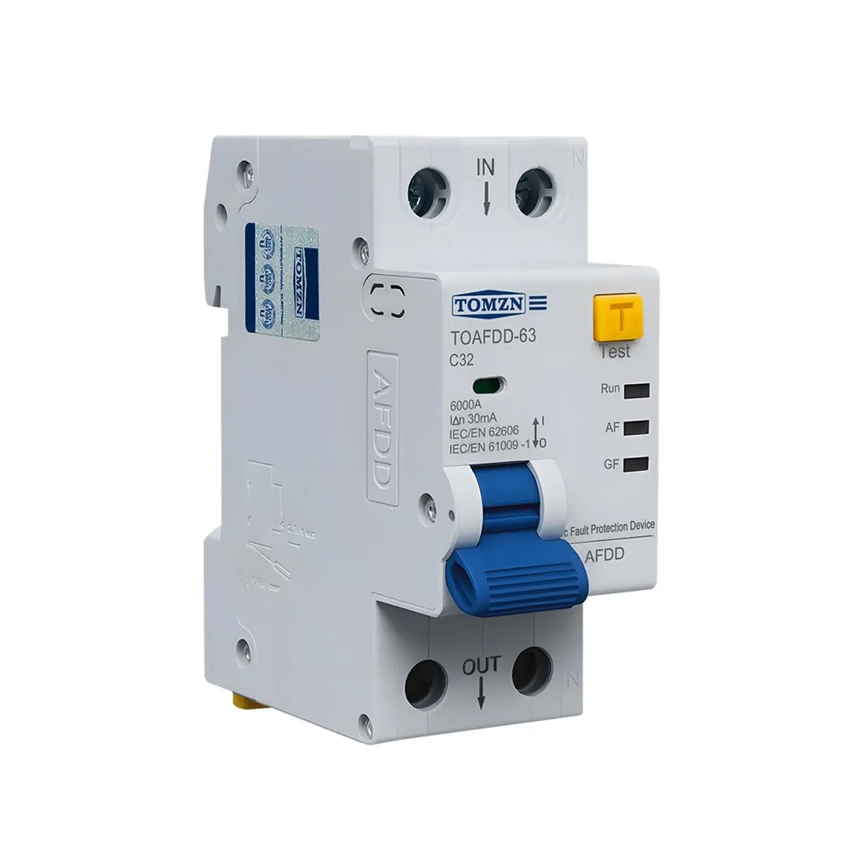 A14G  2P 32A Arc Fault Detection Device RCBO Circuit Breaker Residual Current Leakage Short-Circuit Overload Protection