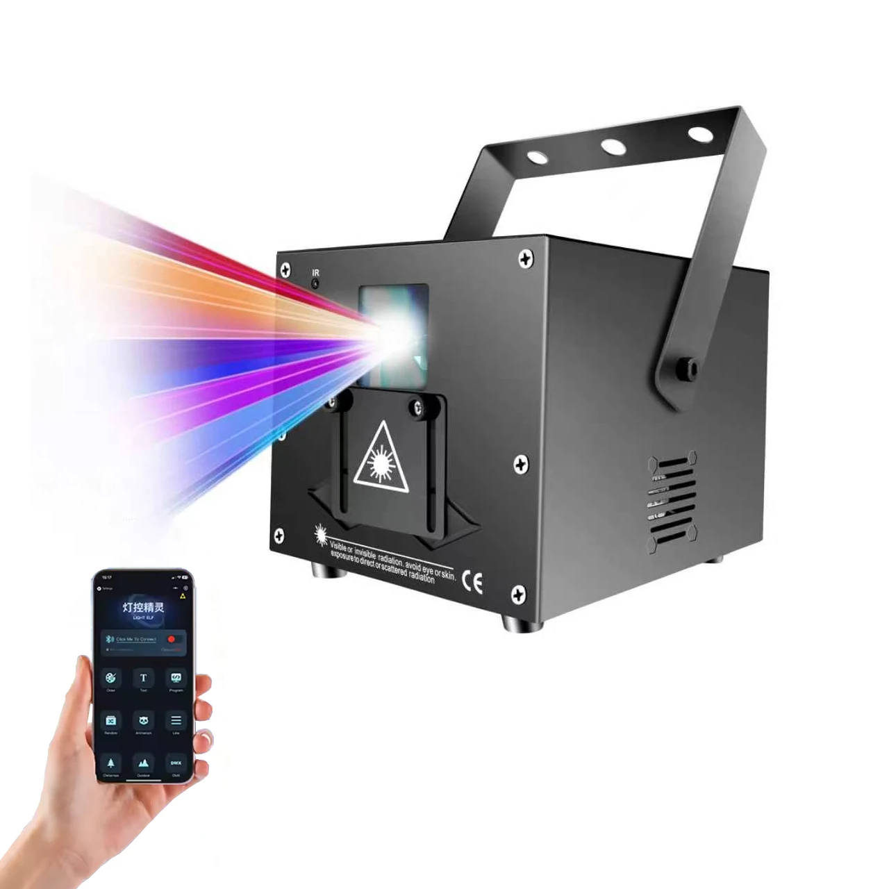 

5W RGB Bluetooth Laser Light DMX512 Wireless Laser Cube Disco Party Lights Animation Lazer Projector Stage Effect For Wedding