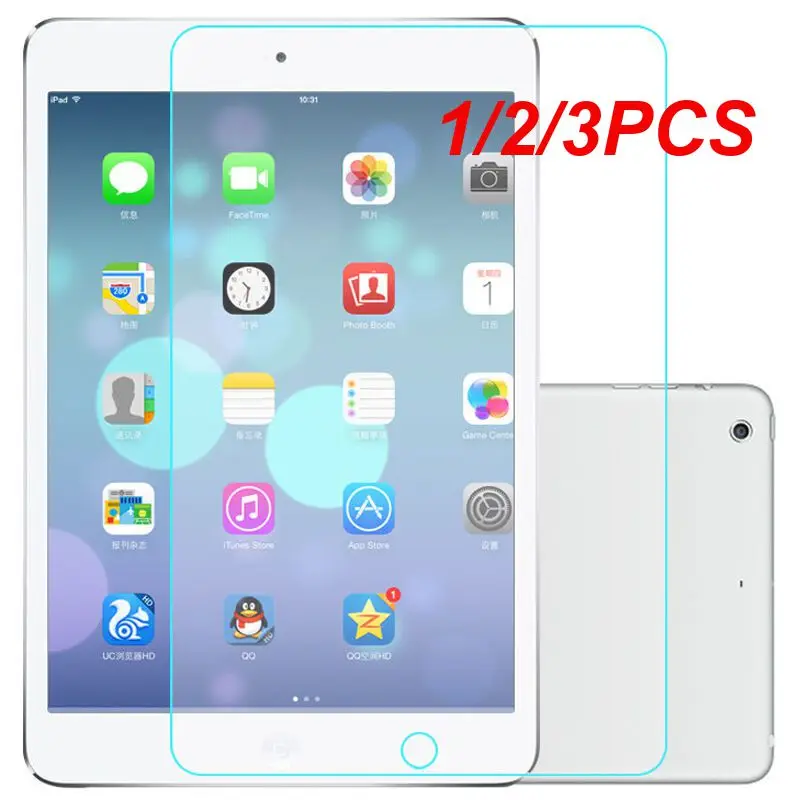 ฟิล์มป้องกันหน้าจอกันฝุ่นกระจกนิรภัยป้องกันรอยขีดข่วนสำหรับ iPad Mini 1 2 3ชิ้นกันฝุ่น