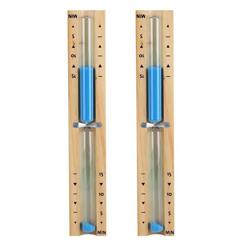 FLYY-2X 15-Minuten-Timer Sauna-Sanduhr Wandmontierte Rotierende Sanduhr Countdown-Uhr 15 Minuten (Blau) – Detail 1