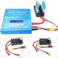 1S LIPO Battery Balance Charging Board XT60 Input 6 Port Balance Board Plastic for PH2.0 BT2.0 / GNB27 1S FPV Tinywhoop