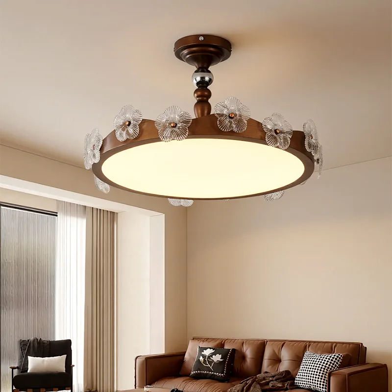 Mid Ancient Style Bedroom LED Ceiling Lights American Retro High-end Glass Living Room Dining Room Cloakroom Ceiling Lamps