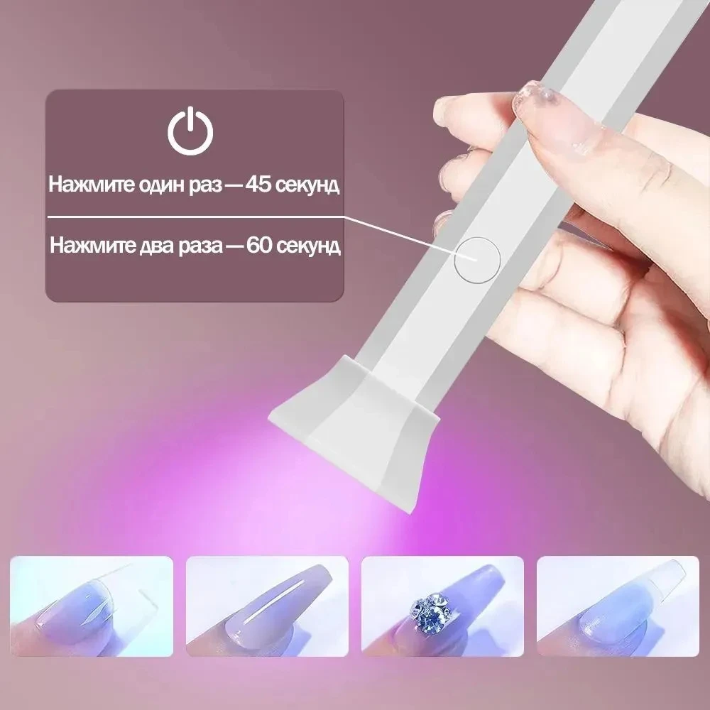 Draagbare mini LED-nagellamp, oplaadbare uithardende UV-lamp, mini-nageldroger, draagbare UV-nagellamp