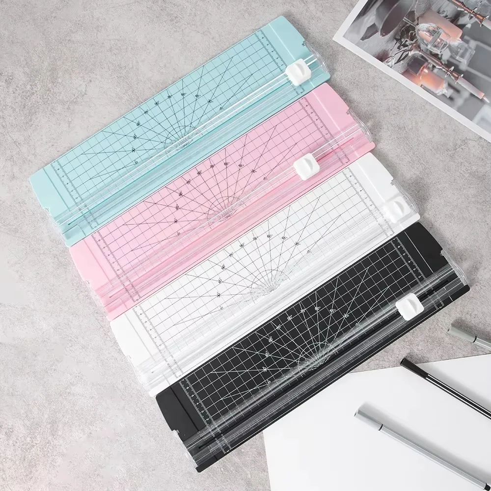 Manual A4 Paper Cutter Bidirectional with Pull-out Ruler A4 Paper Cutting Guillotine Photo Trimmers Cutter