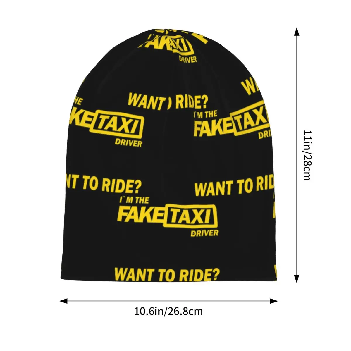 I'M The Fake Taxi Driver Skullies Beanies Hats Warm Autumn Winter Outdoor Cap Knitted Bonnet Caps for Unisex Adult
