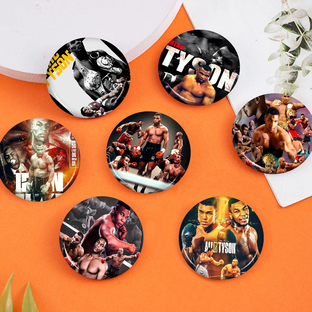 Mike T-Tyson Boxing Master Gym Soft Button Pin Bright Printed Icon Gift For Friends Badge Collar Brooch Lapel Pin Metal