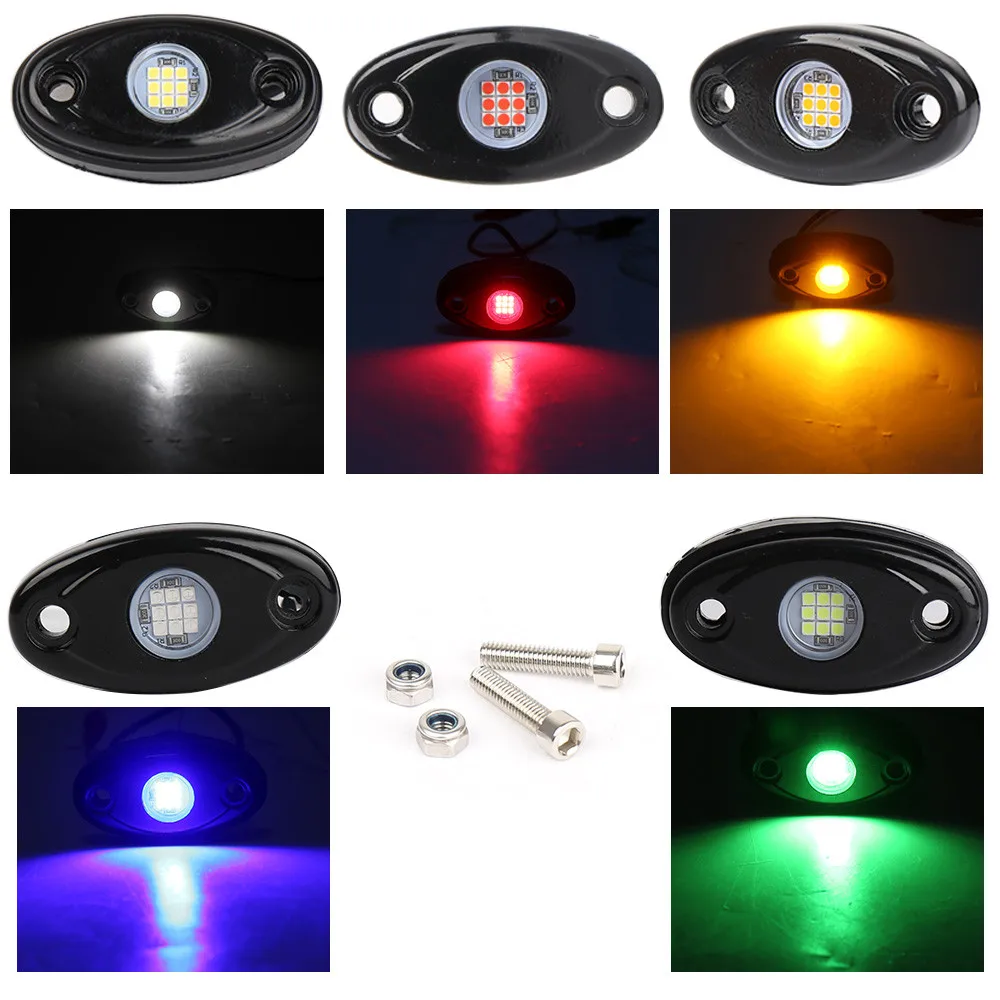 

2/4pcs Waterproof Led Rock Lights For Jeep ATV UTV Offroad Car Truck Boat Underbody Glow Trail Rig Lamp Underglow Led Neon Light