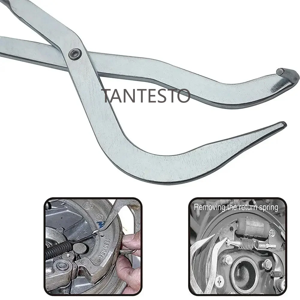 Car Vehicle Drum Brake Line Shoe Return Spring Repair Car Remover Workshop Tool Installer Plier Tools Repair Tools