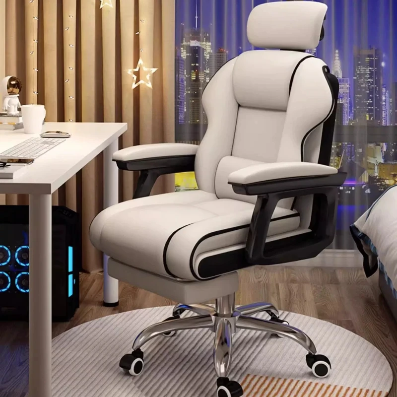 Ergonomic Accent Recliner Office Chair High Back Luxury Comfy Office Chair Bedroom Rolling Sillas De Oficina Home Furniture