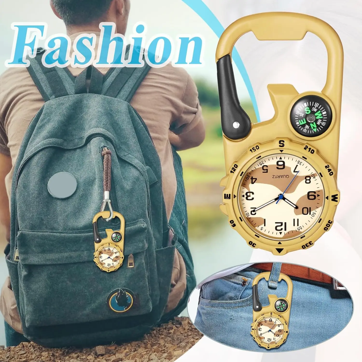 montre-portable-multifonctionnelle-avec-mousqueton-montre-porte-cles-unisexe-en-alliage-cadran-jaune-chiffres-arabes-boussole-pour-l'exterieur