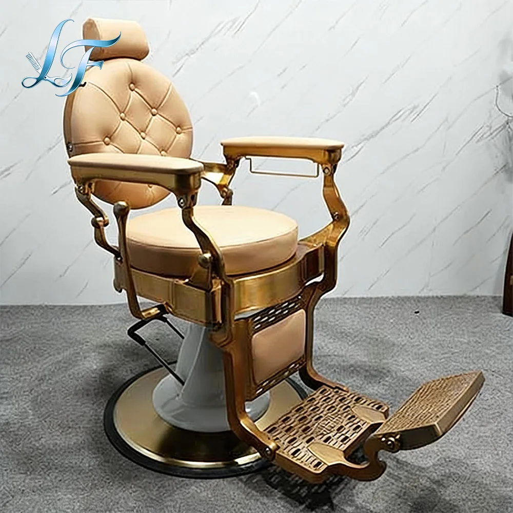 Heavy Duty Reclining Luxury Barber Chair Professional Furniture For Hair Beauty Salon And Barber Shop 4