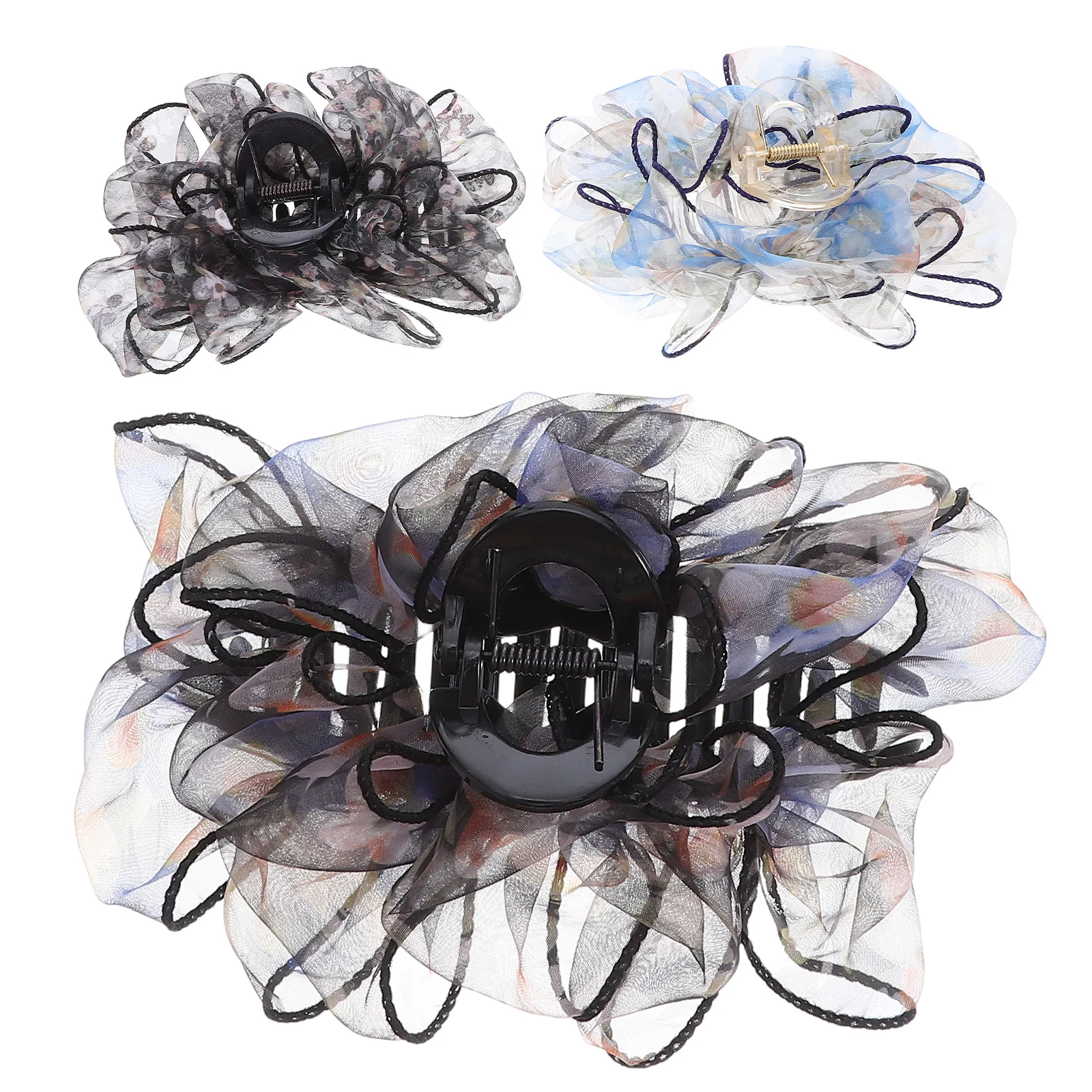 

3pcs Flower Elegant Floral Design Secure Hold Updo Holders Lightweight Styling Accessories For Women Daily Summer Party Wear