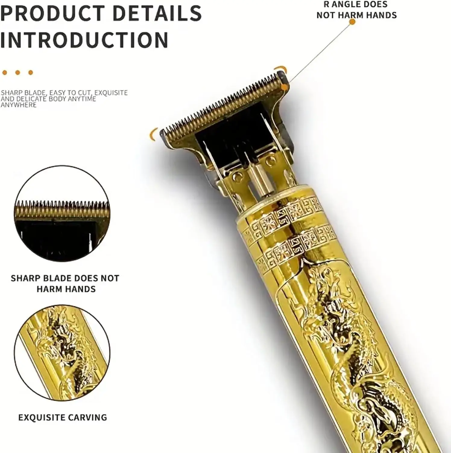 

T10 Professional Vintage Electric Hair Clippers for Men Titanium Blade Beard Trimmer Rechargeable Electric Razor Home Hair Salon