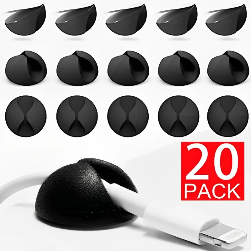 1/5/10/20 pçs clipes de cabo enrolador silicone cabo organizador mesa fio armazenamento carregador cabo titular para carro carregamento usb tablet fio